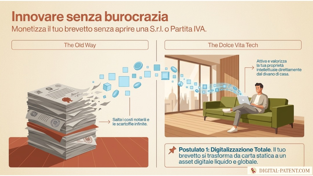 Commercializzazione dal divano: Monetizza il tuo brevetto senza avviare un'impresa | Digital-Patent.com